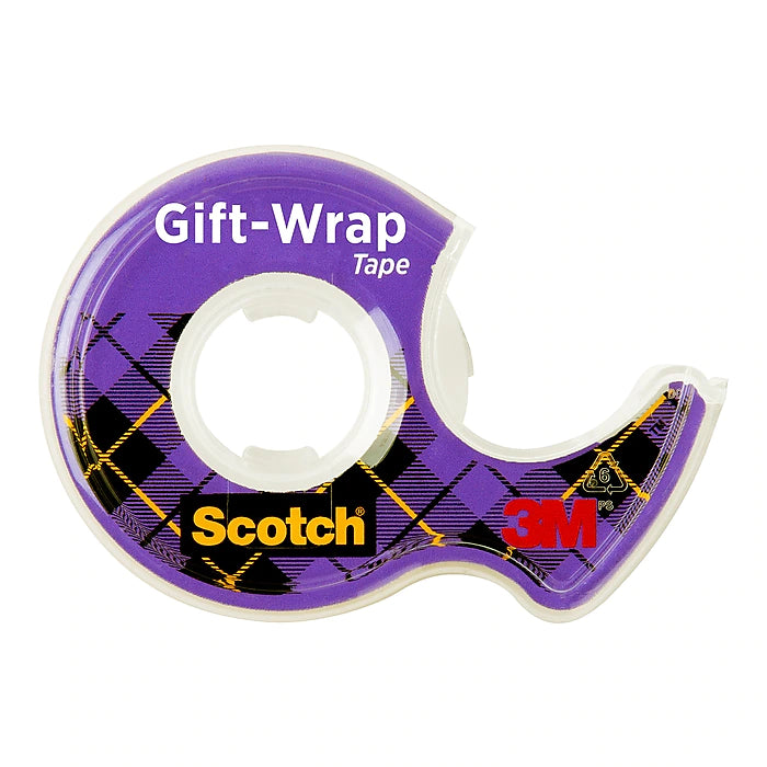 Scotch® Gift Wrap Tape with Dispenser, 3/4" x 23.61 yds., 4 Rolls (415)