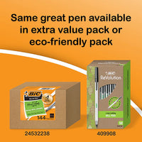 BIC Round Stic Xtra-Life Ballpoint Pen, Medium Point, Black Ink, 60/Pack (GSM609-BLK)