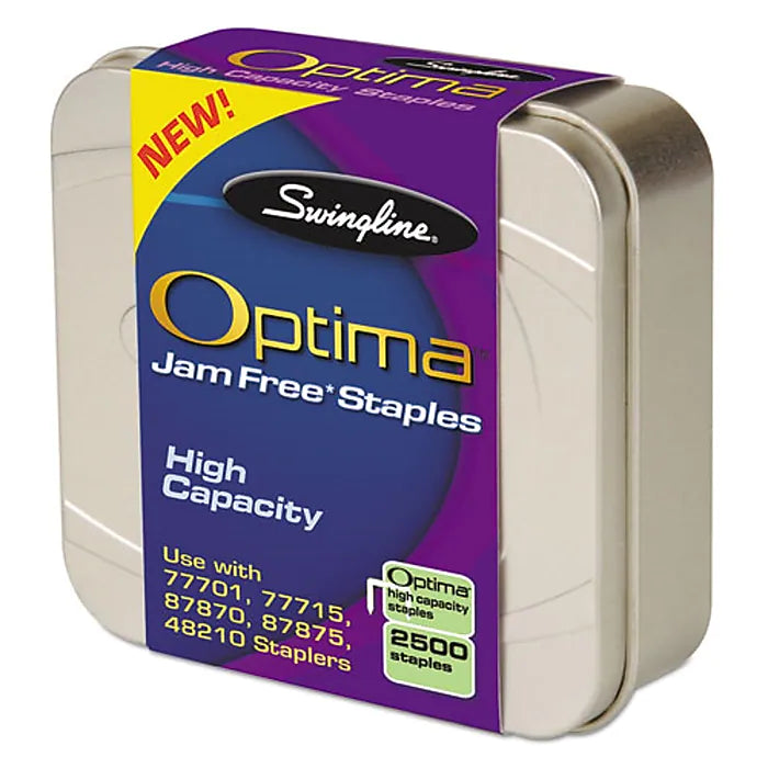 Swingline® Optima™ High Capacity Staples, 3/8" Length, 125/Strip, 2,500/Per Box (35550)