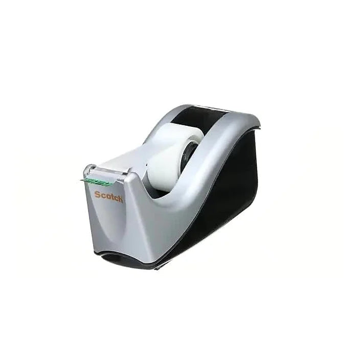 Scotch® Desktop Tape Dispenser, Silvertech Two-Tone (C60-ST)