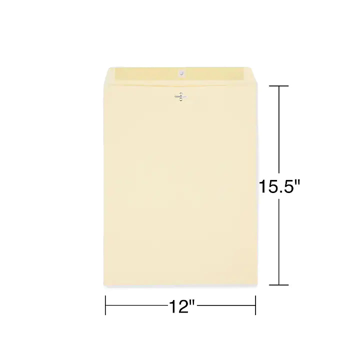 Staples Extra-Heavyweight Clasp & Moistenable Glue Catalog Envelopes, 12" x 15.5", Beige, 100/Box (122150/14209)