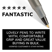 BIC Round Stic Xtra-Life Ballpoint Pen, Medium Point, Black Ink, 60/Pack (GSM609-BLK)
