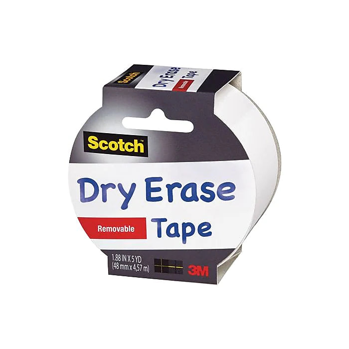 Scotch™ Dry EraseTape, 1.88" x 5 yds. (1905R-DE-WHT)