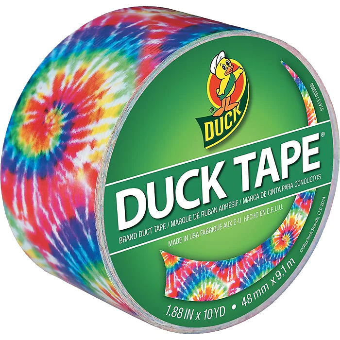 Colored Duct Tape, 1.88" x 10 Yds., 3" Core, Love Tie Dye