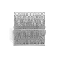 Thumbnail for TRU RED™ 5 Compartment Wire Mesh File Organizer, Silver (TR57555)