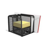 Thumbnail for TRU RED™ 5 Compartment Wire Mesh Accessory Holder, Matte Black (TR57532)