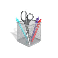 Thumbnail for TRU RED™ Stackable Wire Mesh Pencil Holder, Silver (TR57576)