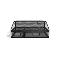 Thumbnail for TRU RED™ 6-Compartment Wire Mesh Accessory Holder, Matte Black (TR57539)