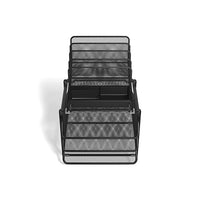 Thumbnail for TRU RED™ All-In-One 10 Compartment Wire Mesh Compartment Storage, Matte Black (TR57530)