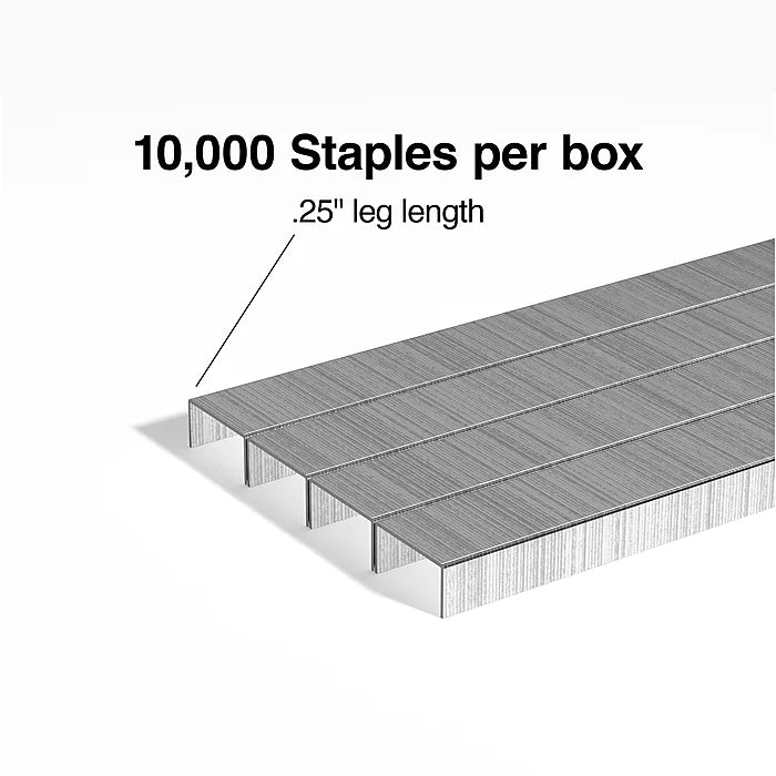 TRU RED™ Premium Staples, 1/4" Leg Length, 10000 Staples/Box (TR58089)