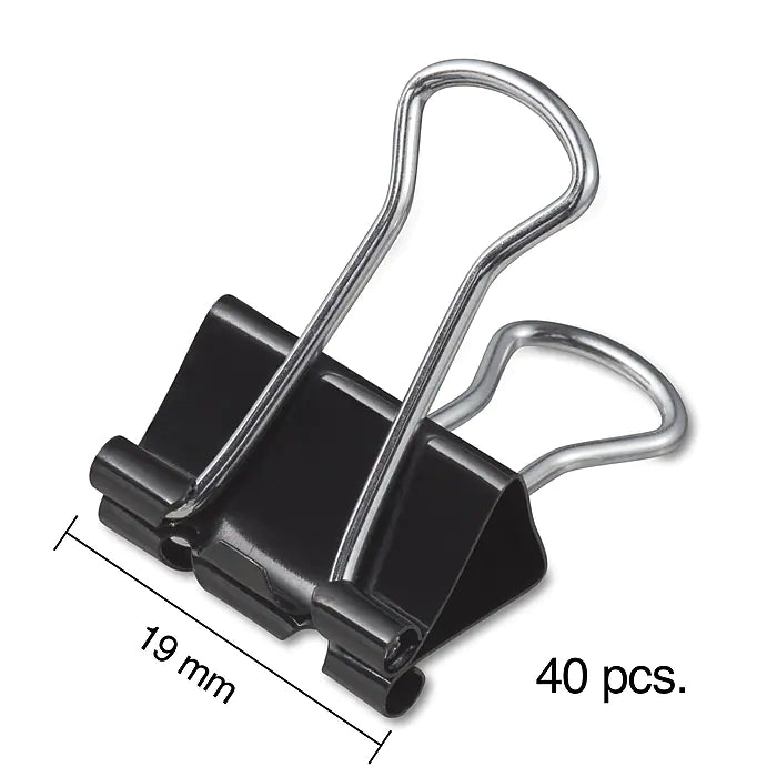 Staples 0.75" Binder Clips, Small, Black, 40/Pack (10667-CC)