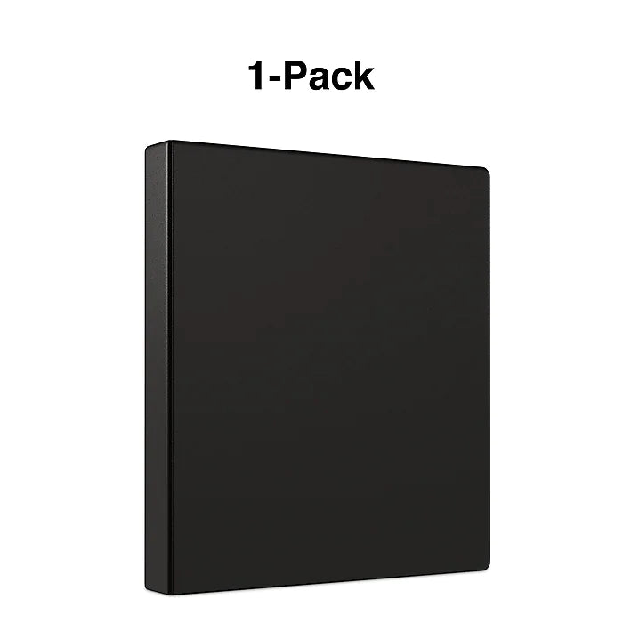 Staples Economy 1" 3-Ring Non-View Binder, Black (ST26645-CC)