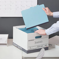 Thumbnail for Staples Heavy Duty File Box, Lift Off Lid, Letter/Legal, White/Gray, 12/Carton (TR59219)