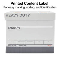 Thumbnail for Staples Heavy Duty File Box, Lift Off Lid, Letter/Legal, White/Gray, 12/Carton (TR59219)