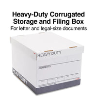 Thumbnail for Staples Heavy Duty File Box, Lift Off Lid, Letter/Legal, White/Gray, 12/Carton (TR59219)