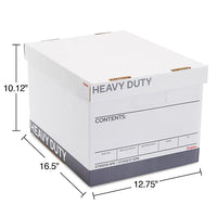 Thumbnail for Staples Heavy Duty File Box, Lift Off Lid, Letter/Legal, White/Gray, 12/Carton (TR59219)