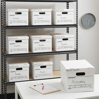 Thumbnail for Staples File Box, Lift Off Lid, Letter/Legal, White/Black, 20/Case (TR59212)