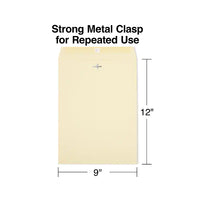 Thumbnail for Staples Extra-Heavyweight Clasp & Moistenable Glue Catalog Envelopes, 9