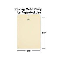 Thumbnail for Staples Heavyweight Clasp & Moistenable Glue Catalog Envelopes, 10