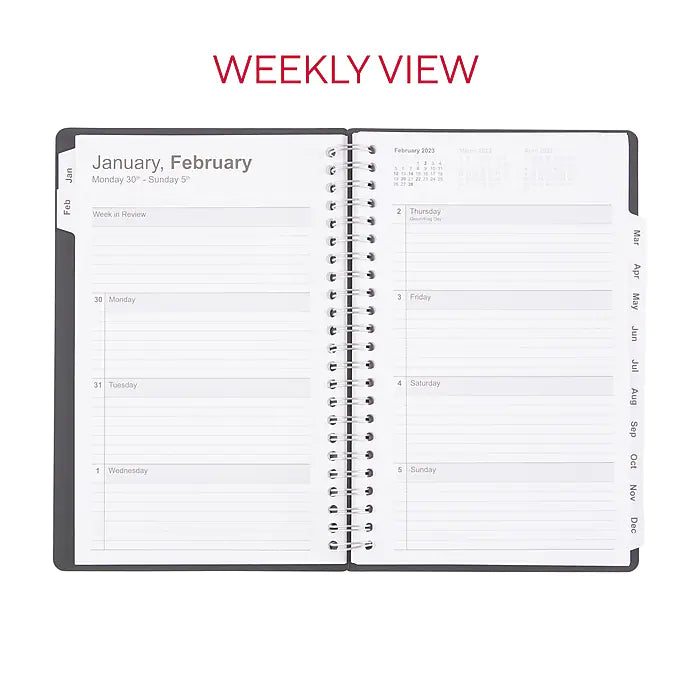 2023 Staples 5" x 8" Weekly & Monthly Planner, Black (ST21490-23)