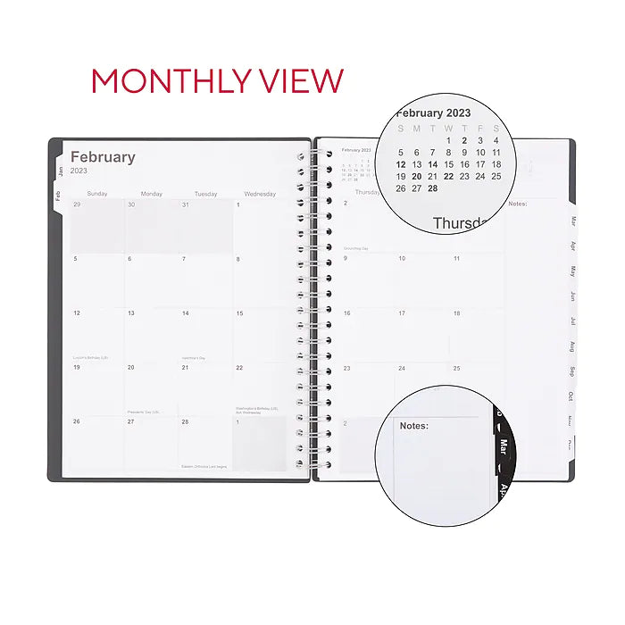 2023 Staples 8" x 11" Daily Appointment Book, Black (ST21487-23)