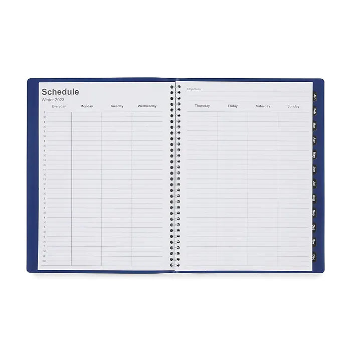 2023 Staples 8" x 11" Monthly Planner, Navy (ST58476-23)