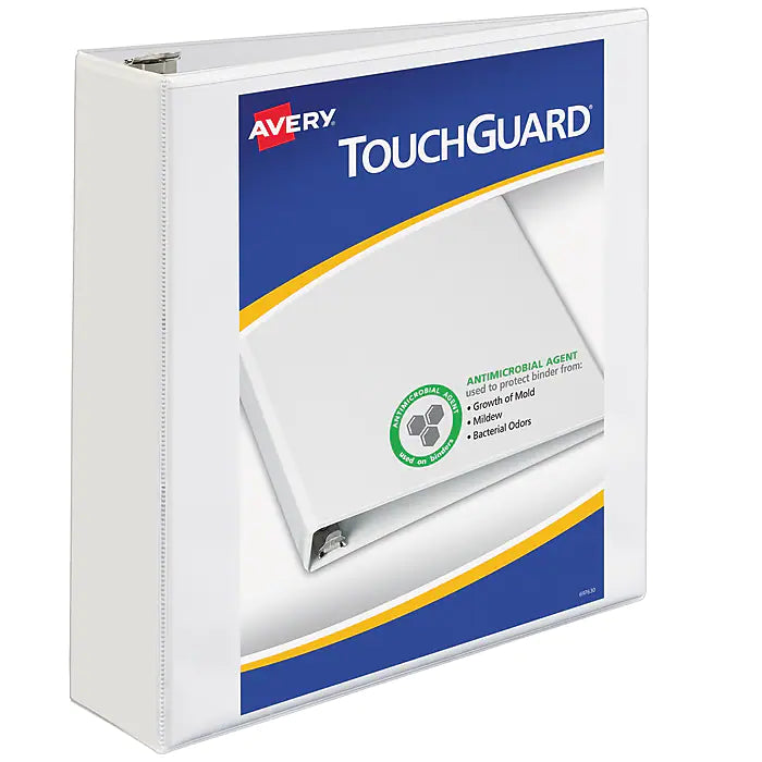 Avery TouchGuard Protection Heavy Duty 2" 3-Ring View Binder, White (17143)