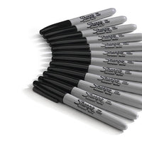 Sharpie Permanent Marker, Fine Tip, Black, Dozen (30001)