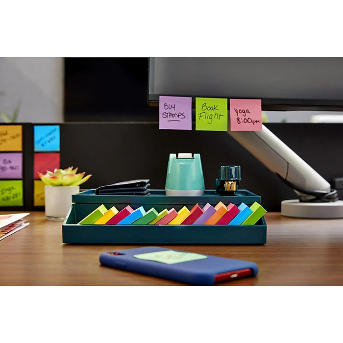 Post-it® Super Sticky Notes, 1 7/8" x 1 7/8", Playful Primaries Collection, 90 Sheets/Pad, 8 Pads/Pack (622-8SSAN)