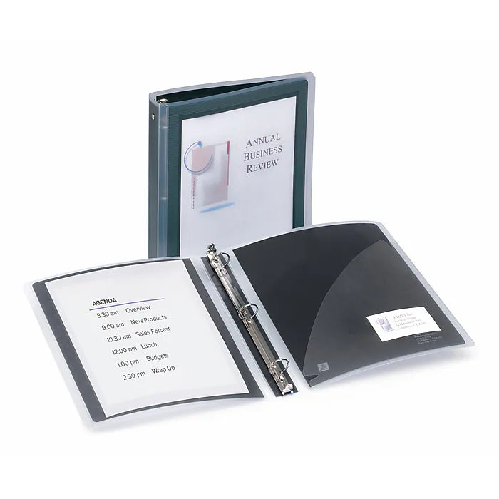 Avery Flexi-View 1 1/2" 3-Ring View Binder, Black (17637)