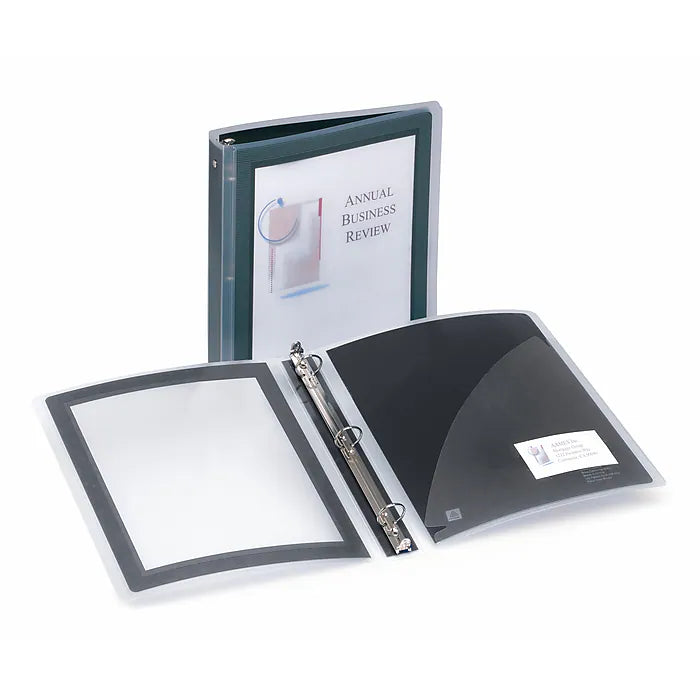 Avery Flexi-View 1 1/2" 3-Ring View Binder, Black (17637)