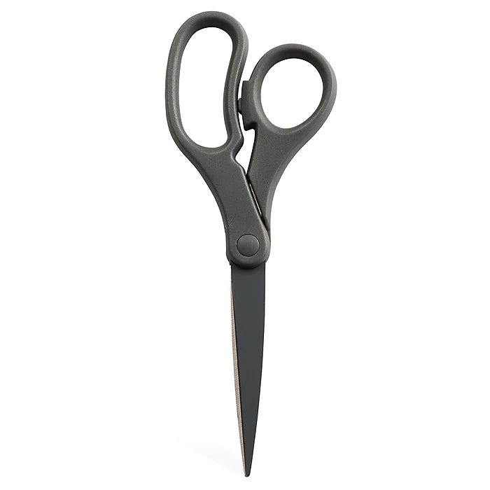 JAM Paper® Heavy Duty Multi-Purpose Precision Scissors, 8" Stainless Steel Blades, Grey (342GY)