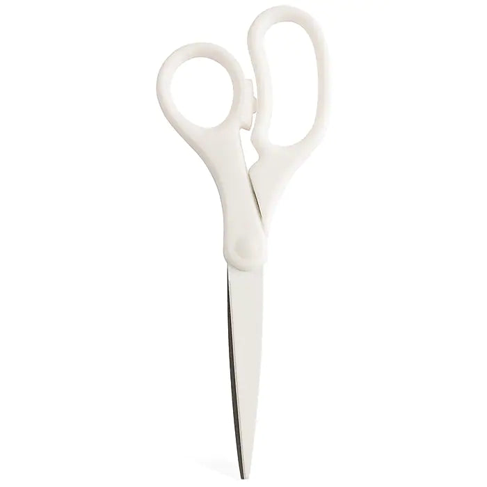 JAM Paper® Heavy Duty Multi-Purpose Precision Scissors, 8" Stainless Steel Blades, White (342WH)