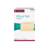 Thumbnail for Smead File Folders, 1/3-Cut Tab, Legal Size, Manila, 100/Box (15330)