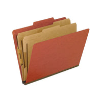 Thumbnail for Pendaflex® Six-Section Colored PressGuard Classification Folders, Letter Size, Red, 10/Box (1257R)