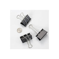 Thumbnail for Officemate Binder Clips, Large, Black, 12/Box (99100)