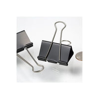 Thumbnail for Officemate Binder Clips, Large, Black, 12/Box (99100)