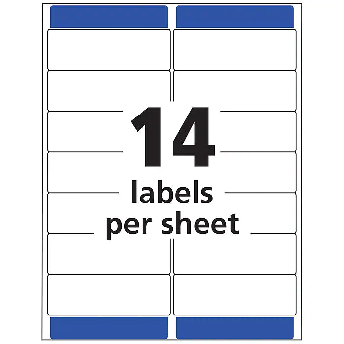 Avery Matte Clear Address Labels, Sure Feed Technology, Laser, 1-1/3" x 4", 700 Labels (5662)