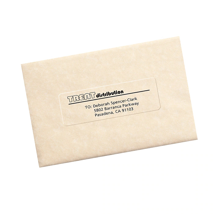 Avery Matte Clear Address Labels, Sure Feed Technology, Laser, 1-1/3" x 4", 700 Labels (5662)