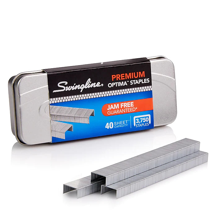 Swingline® Optima™ Premium Staples, 1/4" Length, 210/Per Strip, 3,750/Per Box (35556)