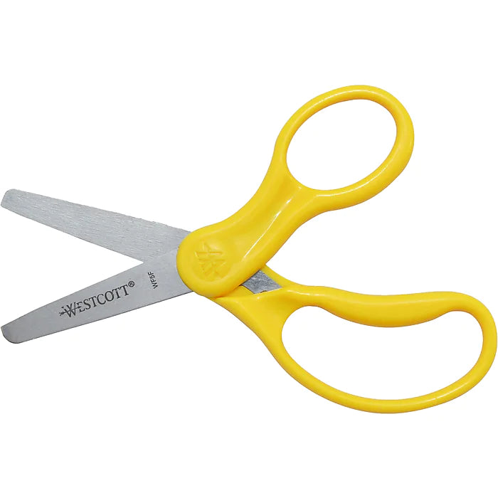 Westcott® School 5" Stainless Steel Kid's Scissors, Blunt Tip, Assorted Colors, 6/Pack (16454)