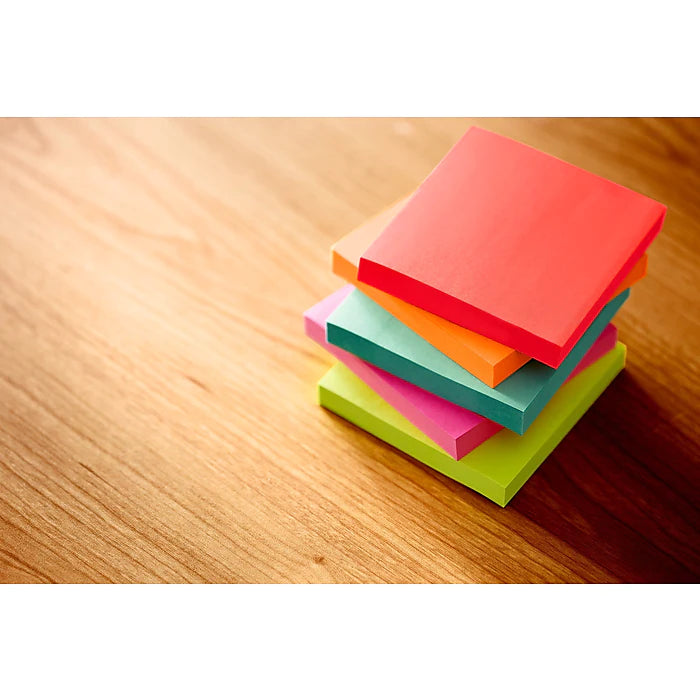 Post-it® Notes, 3" x 3", Poptimistic Collection, 100 Sheets/Pad, 5 Pads/Pack (654-5PK)